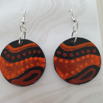Hand-Painted Indigenous-Earrings