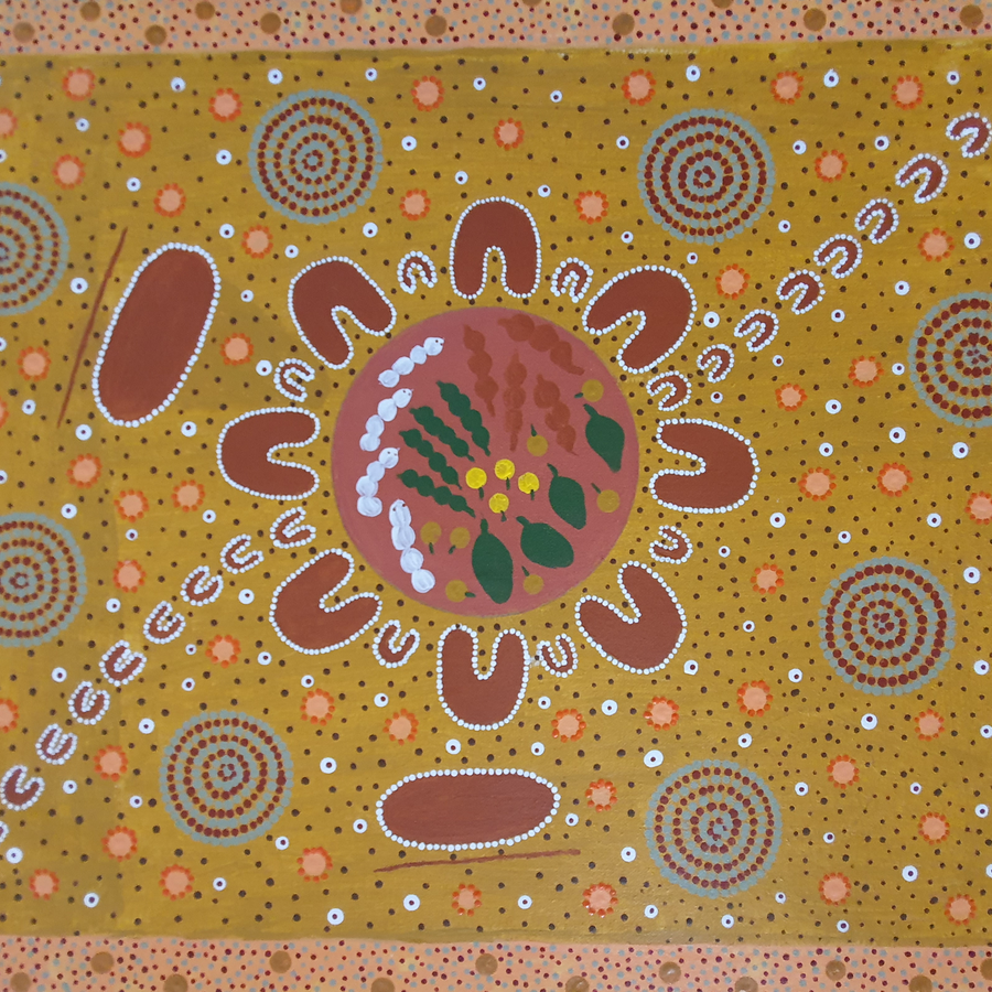 Indigenous-Art-Bush-Tucker-Feast-Phyllis-Walden